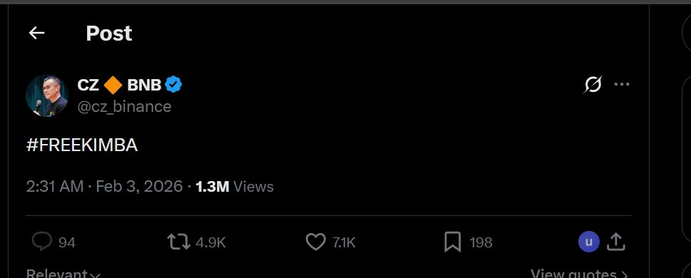 CZ tweets #FREEKIMBA